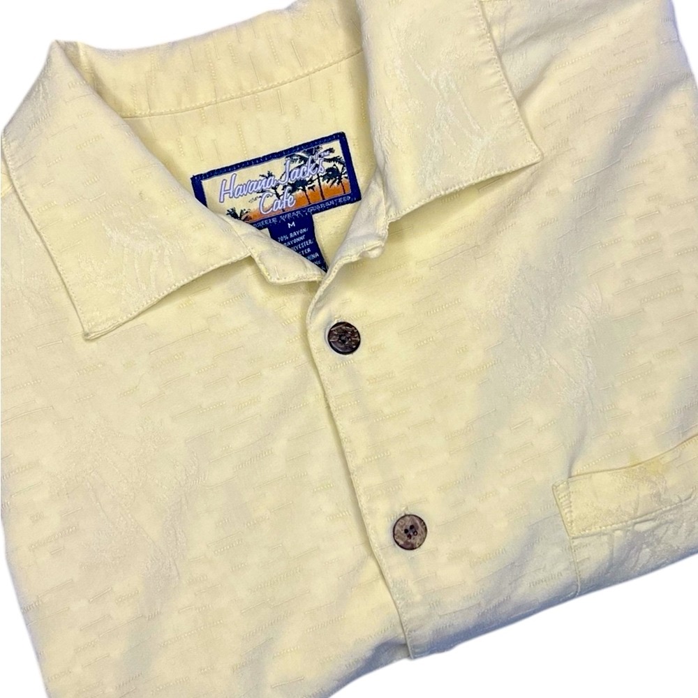~ Havana Jacks‎ Cafe Yellow Men’s Short Sleeve Size M